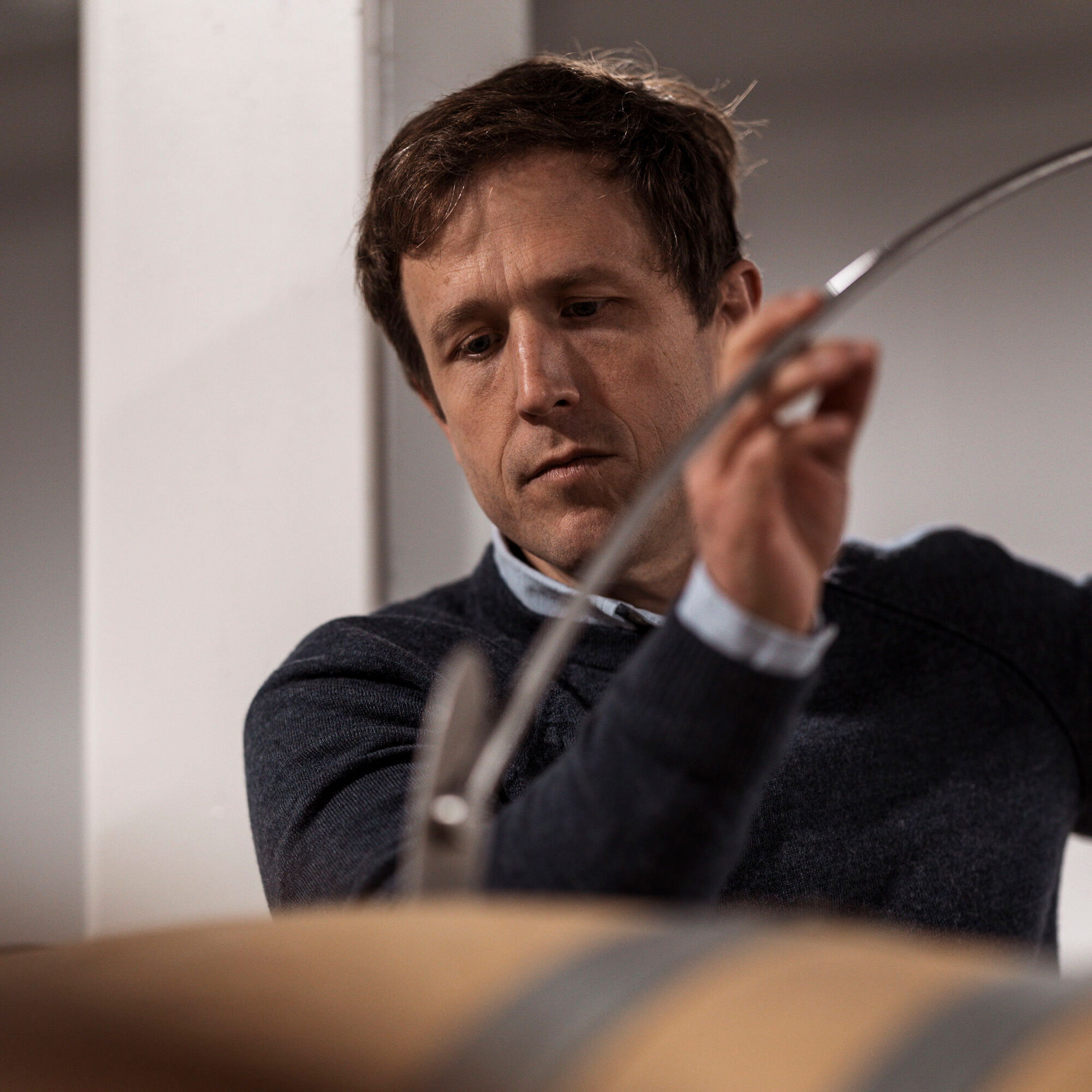 Stony Hill Winemaker Reid Griggs in the cellar
