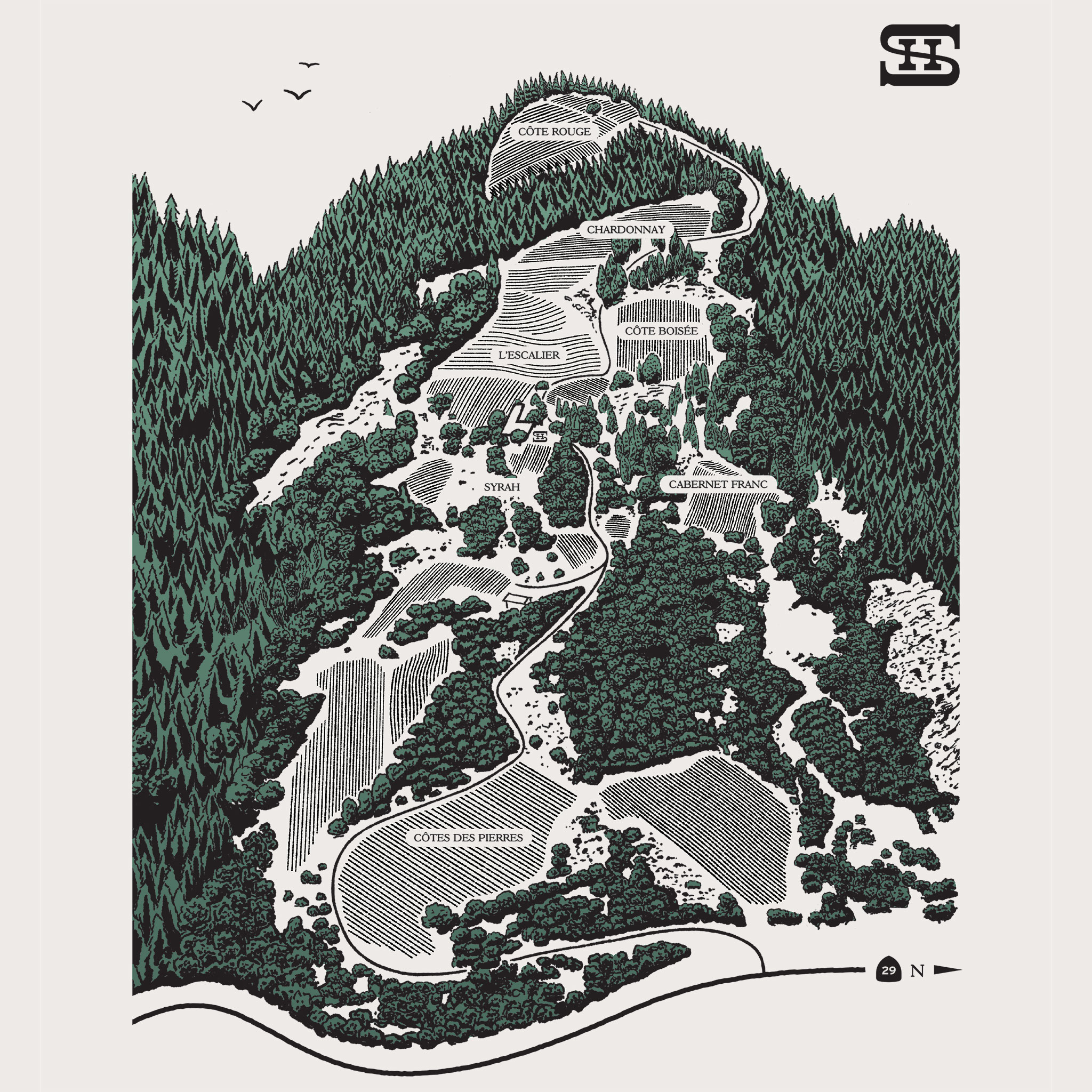 Stony Hill vineyard map