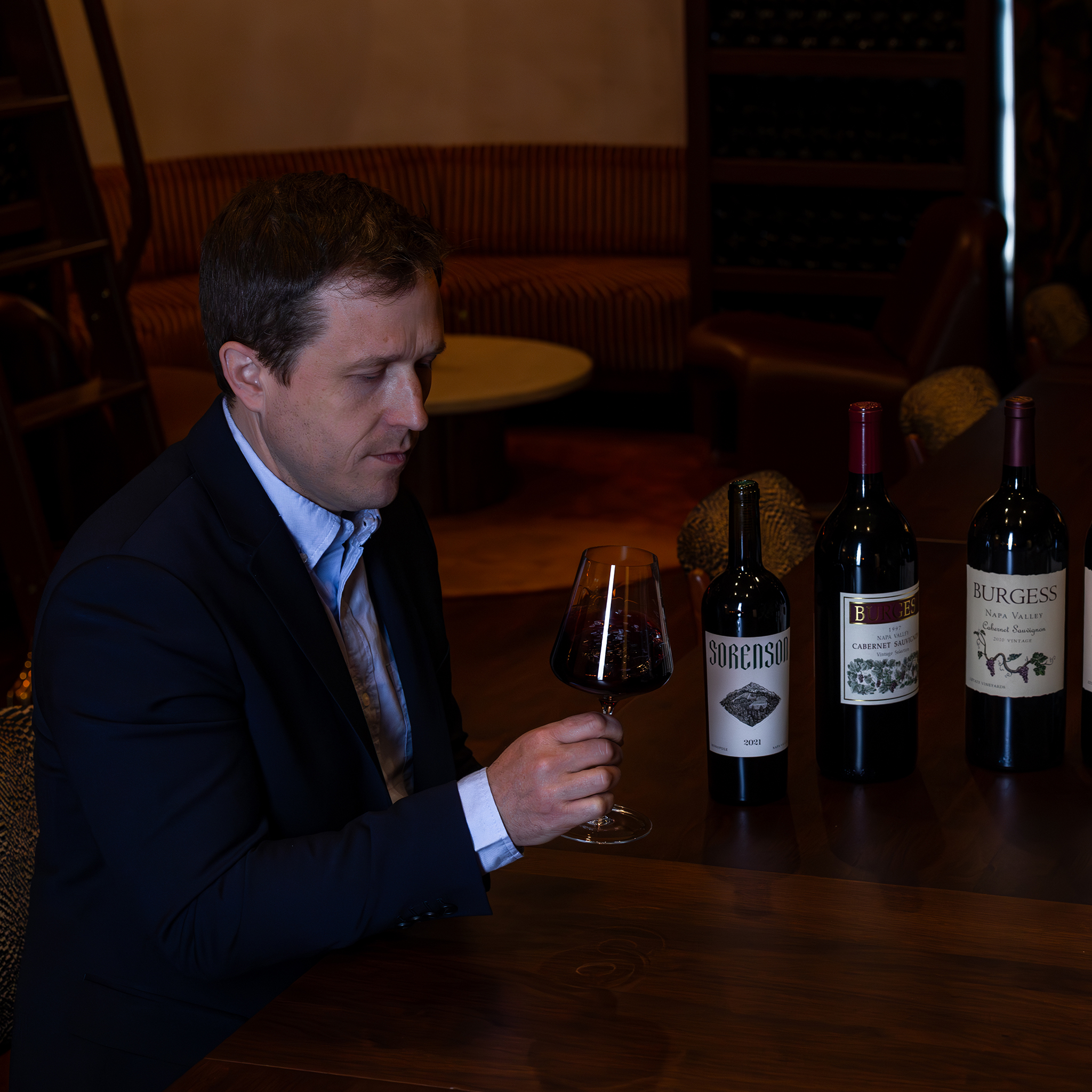 Winemaker Reid Griggs at a Burgess Tasting